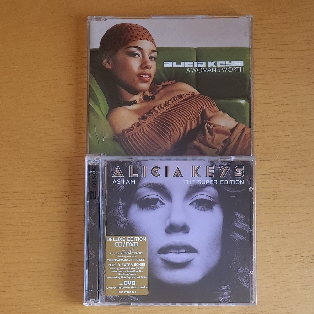 Alicia Keys "A Woman's Worth", "As I Am (Super Edition)" CDs (Lot of 2) 